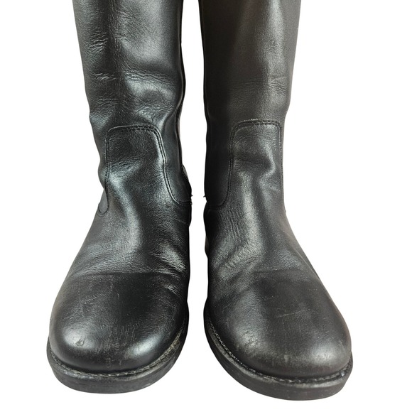 L.L. Bean stitched leather riding boot, black, women's 8.5M - Picture 2 of 7